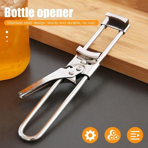 Ouvre-Bouteille De Bière Multifonctionnel Réglable En Acier Inoxydable, Manuel, Maître De Pot, Pince, Fournitures De Cuisine