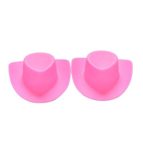 Chapeau De Cowboy Pour Poupées, 2 Pièces, Jouets Pour Enfants, Cadeaux, Accessoires Couvre-Chef, Couleur Rose