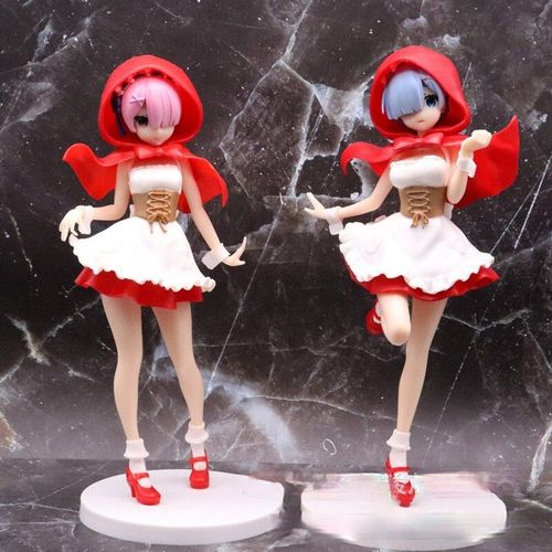 Nouveau Re:Zero Begin Life In Other World Figure Rem Ram Red Hat Ver. Figurine D'action En Pvc, Jouet Modèle, Ornement, Cadeau D'anniversaire