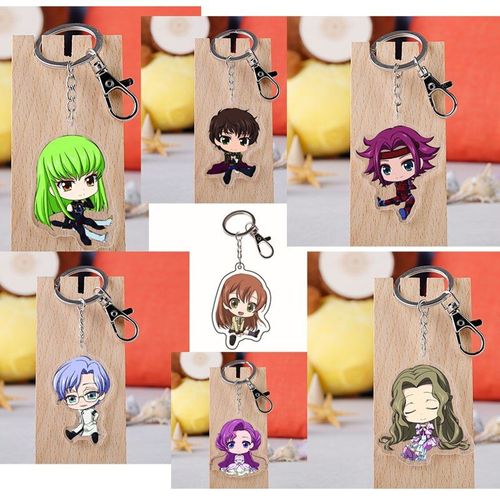 Porte-Clés Avec Code Geass, Lelouch Des Figurines De La Guerre, Kallen C.C. Porte-Clés De Voiture En Acrylique, Cadeau D'anniversaire