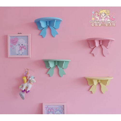 Étagère Murale Décorative En Bois, Motif Papillon Mignon, Étagère De Rangement, Pour Chambre D'enfant, Bricolage, Support De Décoration Murale, Décoration De Maison