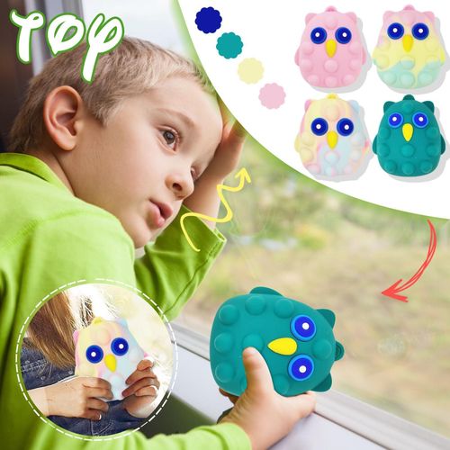 Jouet Hibou Arc-En-Ciel Pour Garçons Et Filles, Anti-Stress Sensoriel, Décompression