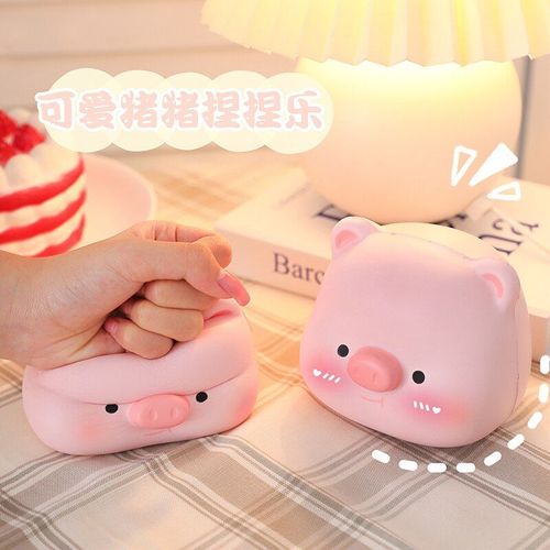 Jouets Anti-Stress Cochon En Caoutchouc 1 Pièce, Jouets Anti-Stress Doux Et Amusants, À Monter Lentement, À Presser Dans Le Bain Pour Bébé, Jouets Sonores