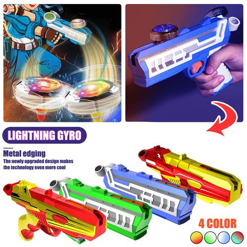 Ensemble De Jouets Gyro, 2 Toupies, 1 Lanceur Avec Boîte De Rangement Portable, Cadeau Pour Enfants Garçons Âgés De 3 Ans + Lanceur Avec Lumières