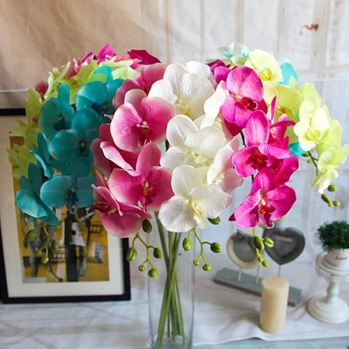 Fleurs artificielles orchidées papillon 1 pièce, fausses fleurs, pour décorer la maison, accessoires de décoration de mariage