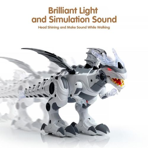 Jouet Dragon De Feu Électrique Pour Enfants, 2 Couleurs, Robot À Pulvérisation D'eau, Dinosaure Avec Son Léger, Mécanique, Amusant, Cadeau