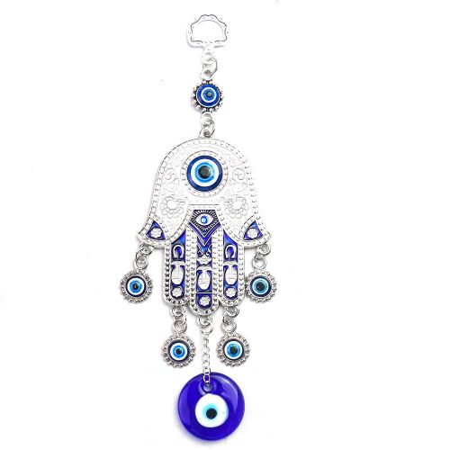 Pendentif Ethnique Turc En Verre Bleu Mauvais ¿Il, En Émail Hamsa, Main De Fatma, Yeux De Medusa, Ornement De Maison, Amulette Murale, Bijoux Cadeau