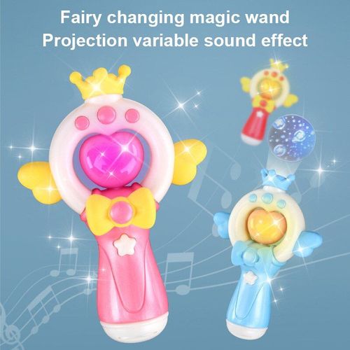 Baguette Magique De Princesse Pour Enfants, 3 Couleurs, Étoile, Amour, Musique Et Projection Lumineuse, Féerique, Jouet Amusant Pour Filles