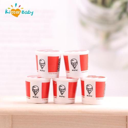 Ensemble De 5 Pièces Miniatures Pour Maison De Poupée 1/12, Nourriture Rapide, Mini Kfc, Seau Familial Mcdonald, Jouets Miniatures, Simulation De Jeu, Décor De Maison De Poupée