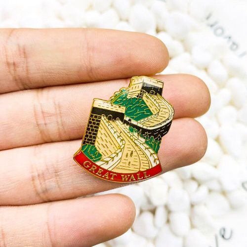 Badge National Chinois Le Grand Mur Broche Cadeau Souvenir Chine Voyage Collier Broche Sac À Dos Manteau Publicitaire Bijoux Médaille