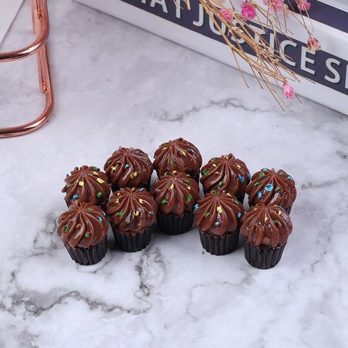 10 Pièces Maison De Poupée Bricolage Miniature Artificielle Faux Gâteau De Nourriture Résine Décorative Artisanat Maison De Poupée Jouet