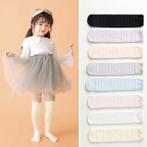 Chaussettes D'été En Maille Pour Enfants De 0 À 12 Ans, Chaussettes Fines Au-Dessus Du Genou, Bouche Ample, Pour Collégiens