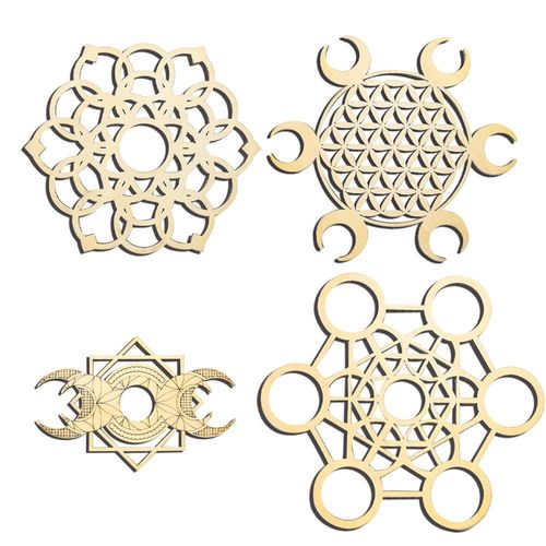 Support En Bois De Chakra En Cristal, Fleur, Univers, Pendentif De Lune Suspendu, Capteur De Rêves, Yoga, Méditation, Sorcellerie, Décoration De Maison