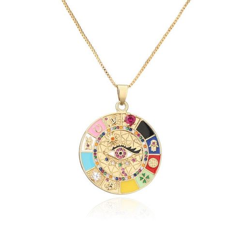 Collier En Or Avec Des Yeux D'horus Égyptien, Puzzle, Main De Fatima, Éléphant, Ethnique, Fer À Cheval, Bohème, Pendentif Porte-Bonheur, Amulette, Bijoux Cadeau Pour Femme