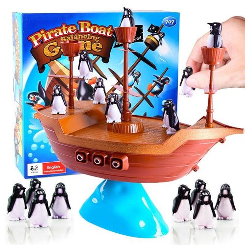 Bateau De Pirate Interactif Pour Enfants, Jeu De Bureau À Balance Pingouin, Ensembles De Jouets Éducatifs Pour Bébés, Cadeau Amusant