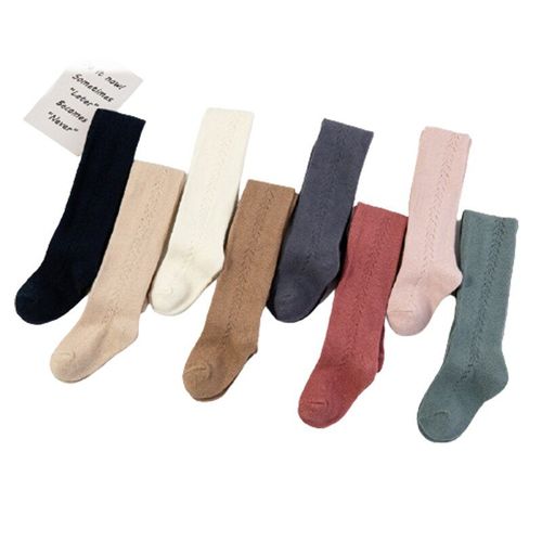 Leggings D'été En Coton Pour Filles De 0 À 5 Ans, Paire De Collants Fins En Maille Ajourée Pour Bébés, Couleur Unie, Oreilles De Blé