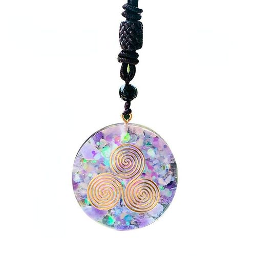 Collier En Orgonite Pour Femmes, 7 Chakras, Améthyste Naturelle, Pendentif En Pierres Précieuses, Bijoux De Méditation En Cristal