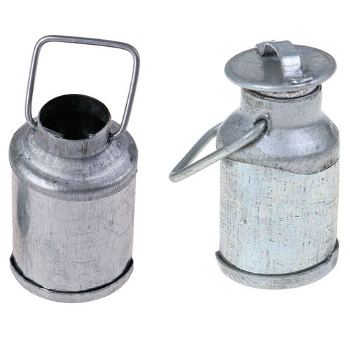 Pichet À Lait Miniature Avec Couvercle, Réaliste, Pour Amateurs De Miniature, Maison De Poupée, Bouteille D'eau Avec Couvercle, Modèle De Meubles De Jeu, Jouet