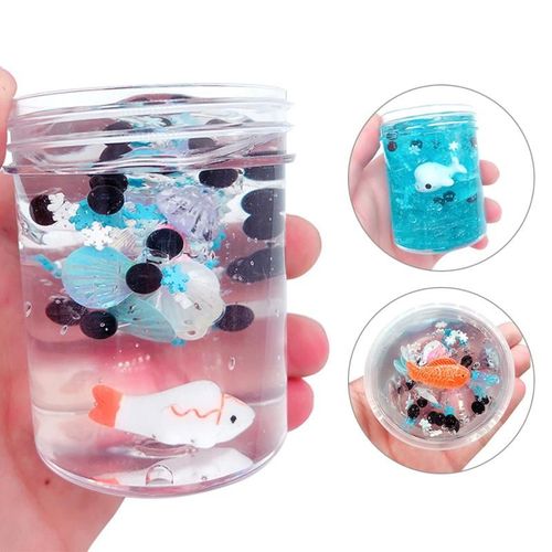 Pâte À Modeler Kawaii Pour Enfants, Plasticine Transparente, Cristal Mignon, Pureté En Forme De Poisson, Océan, Cadeau Pour Bébés, 1 Pièce