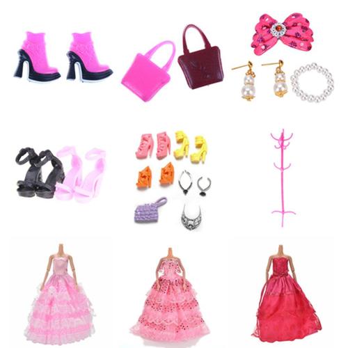 Porte-Chaussures Et Jupes Pour Poupées Barbie, Porte-Vêtements, Porte-Bijoux, Décontracté, Accessoires De Vêtements, Nouvelle Collection