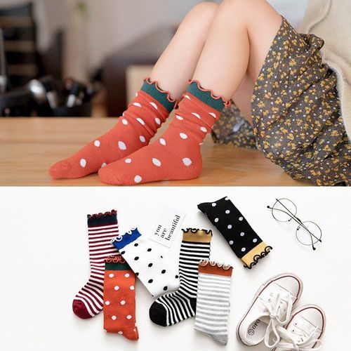 Chaussettes De Printemps Pour Enfants, 1 Paire, Avec Oreilles En Bois, En Jacquard, Mignonnes, Pour Filles Et Garçons