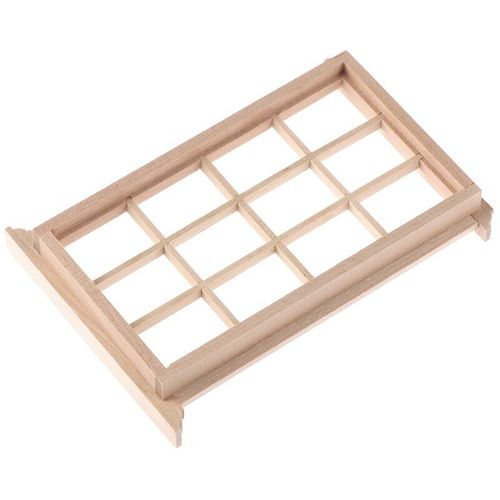1:12 Maison De Poupée 12 Volets En Bois Fenêtre Cadre Miniature Maison De Poupée Pour Bébé Enfants Bricolage Jouets