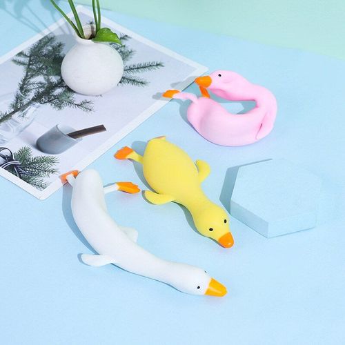 Jouet De Décompression De Canard De Dessin Animé Pour Enfants Et Adultes, Boule À Presser, Soulage Les Squats, Animal Rempli De Sable, Évent Extensible, 1 Pièce