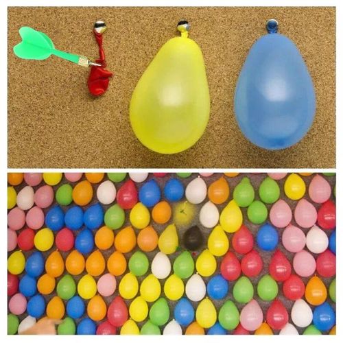Ballons de fléchettes de carnaval, jeu de rue, jeux d'école de groupe, décoration colorée, 500 pièces, 12 pièces