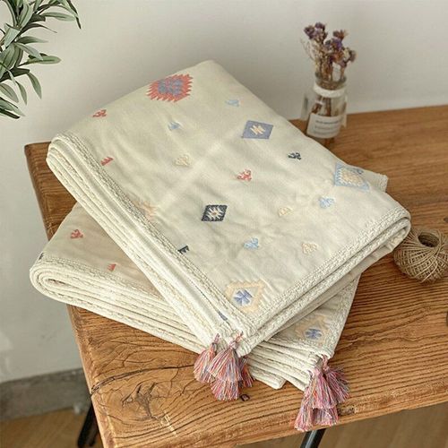 Couvertures D'emmaillotage Pour Nouveau-Né 6 Couches De Mousseline Biologique Pour Bébé, Couverture Douce Pour Emmailloter La Poussette Des Tout-Petits, Couvertures De Literie Bohème
