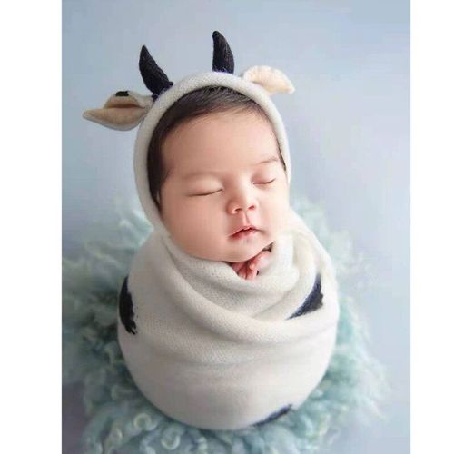 Chapeau En Fourrure De Vison Pour Nouveau-Né, 2 Pièces, Ensemble De Bonnets Et Couvertures Pour Bébé, Accessoires De Photographie Pour Séance Photo
