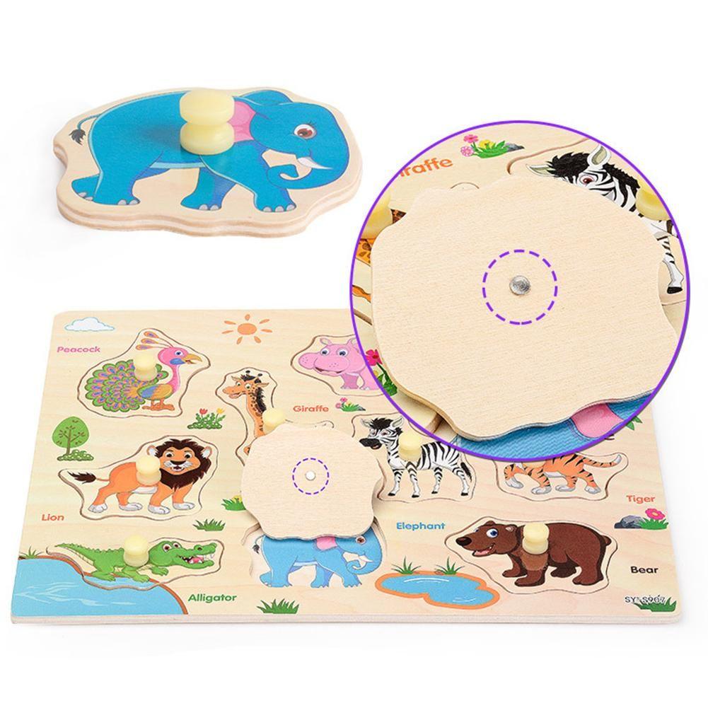 Acheter Jouet en bois pour enfants, Puzzle 3D de dessin animé, jouets  d'intelligence pour enfants, jouets éducatifs d'apprentissage Montessori