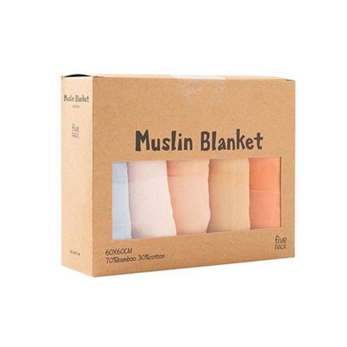 Bavoirs D'alimentation Absorbants Pour Bébés, 5 Pièces/Ensemble, Bavettes En Gaze Douce, Serviette De Salive, Mouchoir, Écharpe Pour Tout-Petits, Qx2d