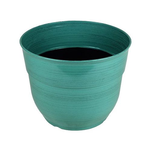 Jardinière En Plastique Brossé Émaillé Vert Aqua