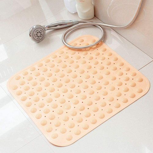 Tapis rond antidérapant en PVC et Silicone, pour salle de bain, douche, Massage, ventouse, particules