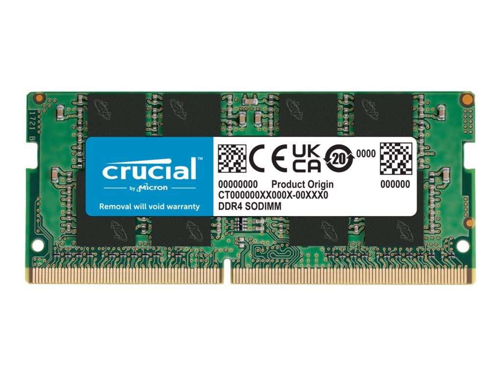 Crucial - DDR4 - module - 8 Go - SO DIMM 260 broches - 3200 MHz / PC4-25600 - CL22 - 1.2 V - mémoire sans tampon - non ECC