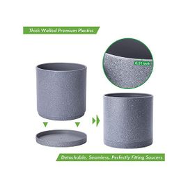 Pot De Jardinage Moderne En Plastique Gris Machine