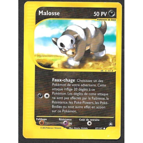 Carte Pokémon Malosse 87/147 - Aquapolis Wizards (Fr)