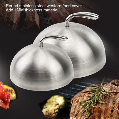 Couvercle De Steak Rond En Acier Inoxydable, 20/24/26/28cm, En Forme De Dôme Teppanyaki, Résistant À L'huile, Pour Les Repas, Outil De Cuisine, Au03 21