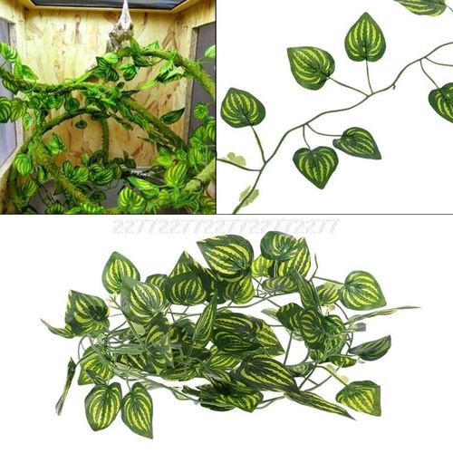 Vigne Artificielle, Reptile, Lézards De Terrarium, Décoration Caméléons, Plantes De Repos, Feuilles O30 19
