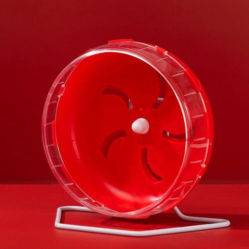 Roue De Course Sportive Pour Hamster Et Rat,Petites Souris Rongeurs,Jogging Silencieux,Jouets D'exercice Gerbille,Accessoires Pour Rats - Type Red-Diameter 17.5cm