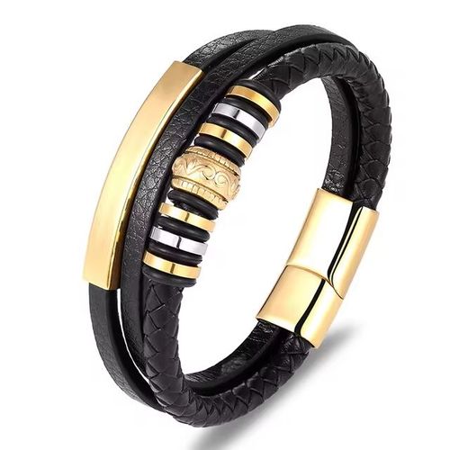 Bracelet Homme, Bracelet Cuir Homme, Bracelet Acier Inoxydable, Bracelet Homme Acier, Bracelet Homme Acier Inoxydable, Bracelets Pour Homme