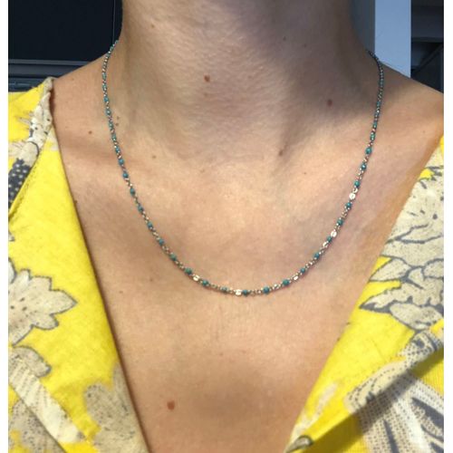 Collier Chaîne Bleu 