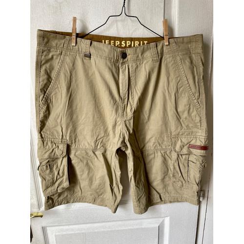 Jeep Spirit, Short Cargo Multi-Poches Kaki, W38 185-96a Xxl, 15 Euros, Bon État