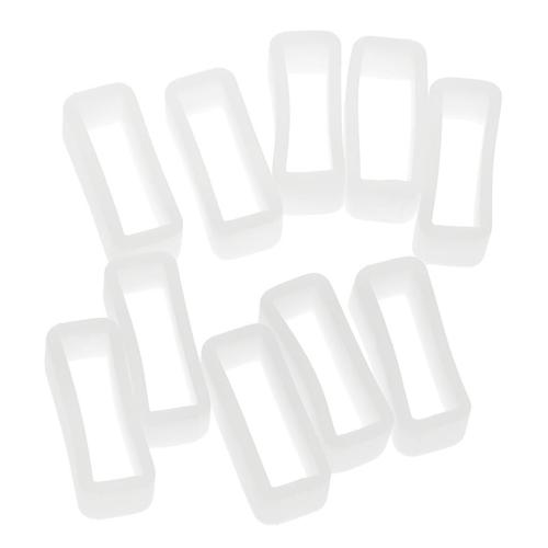 10pcs 18-24mm Bracelet En Silicone Montre-Bracelet Titulaire Maintien / Blanc