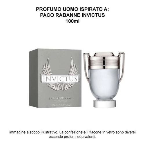 Profumo Equivalente A Invictus Di Paco Rabanne Da 100ml - Profumo Uomo 