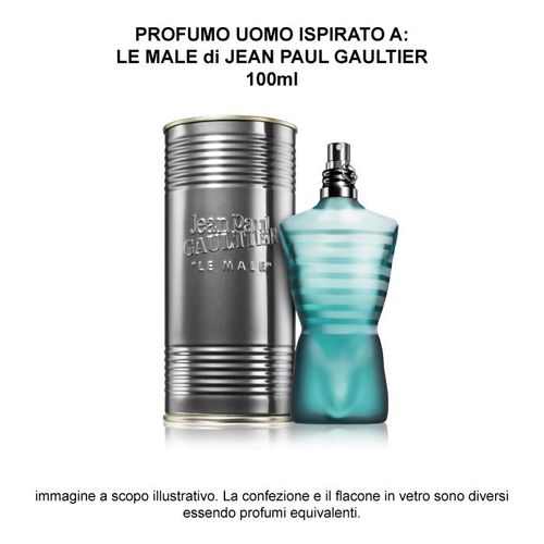 Profumo Equivalente A Le Male Di Jean Paul Gaultier Da 100ml - Profumo Uomo 