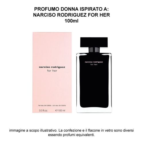 Profumo Equivalente A For Her Di Narciso Rodriguez Da 100ml - Profumo Donna 