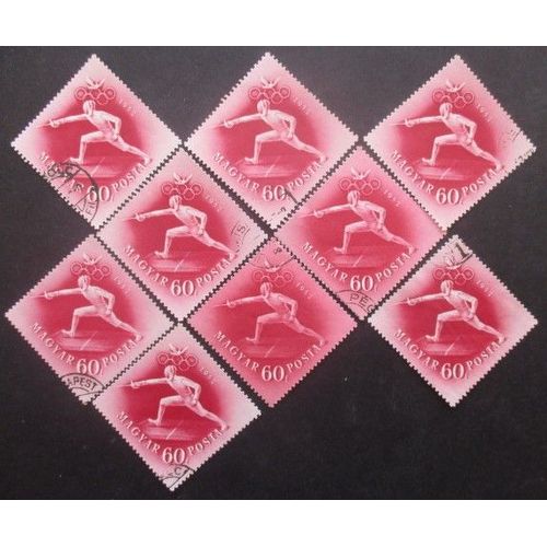 Hongrie N°1048 X 9 Oblitéré