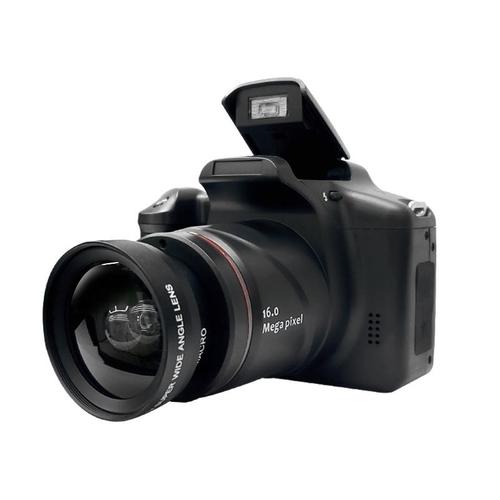 Le noir Appareil photo portable professionnel slr, zoom 16x, sortie hd 16mp, pour selfie