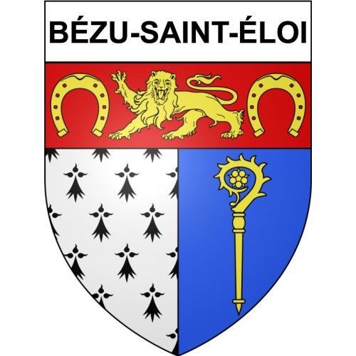 Bézu-Saint-Éloi 27 Ville Stickers Blason Autocollant Adhésif - 12 Cm